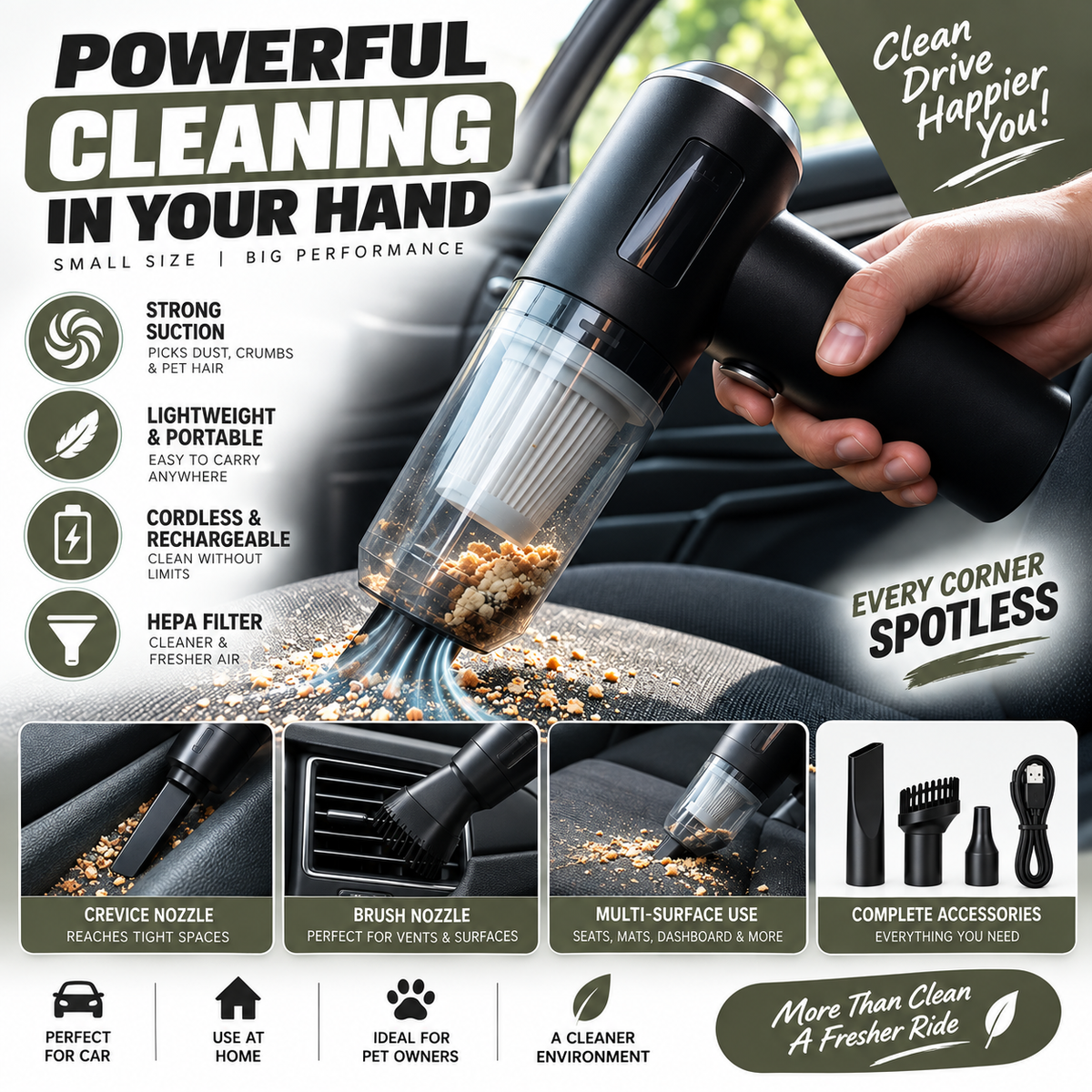 3 in 1 CleanForce vacuum